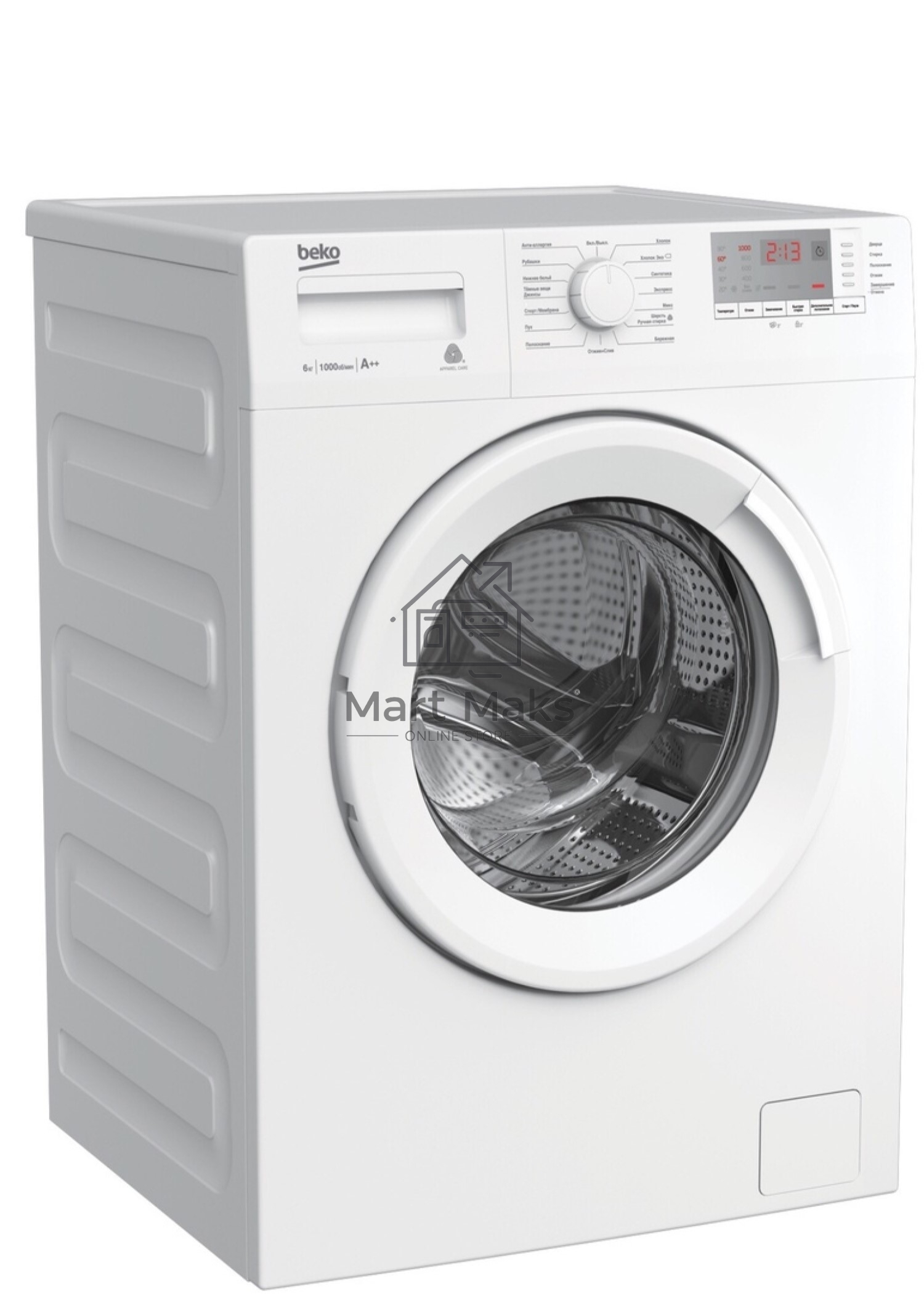 Стиральная машина Beko WRE6512BWW белый, загрузка фронтальная 6 кг, 1000 об/мин., класс: А