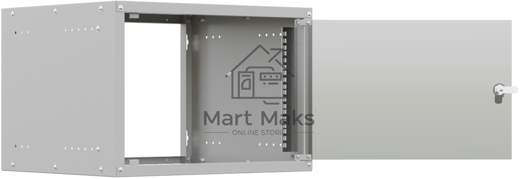 Шкаф коммутационный NTSS LIME (NTSS-WL6U5545GS) настенный 6U 550x450мм пер.дв.стекл несъемн.бок.пан. 30кг серый 110град.