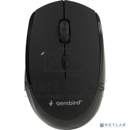 Мышь беспроводная Gembird MUSW-354 черный, 1600 dpi, радиоканал, USB, кнопки - 4
