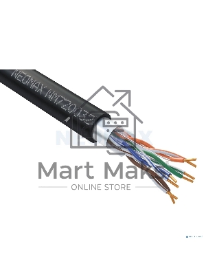 Кабель NEOMAX NM720032-P F/UTP cat.5e 4x2x0.52, 24 AWG, медь, внешний, PE, 305м, черный