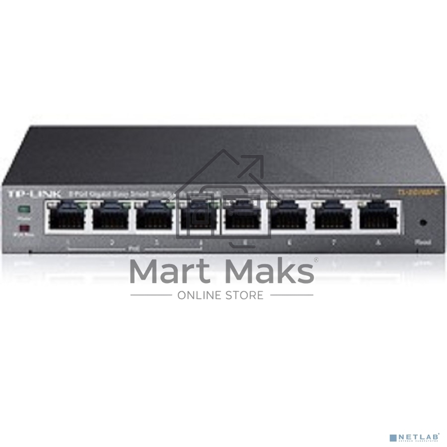 Коммутатор TP-Link SMB TL-SG108PE Easy Smart гигабитный 8-портовый коммутатор с 4 портами PoE