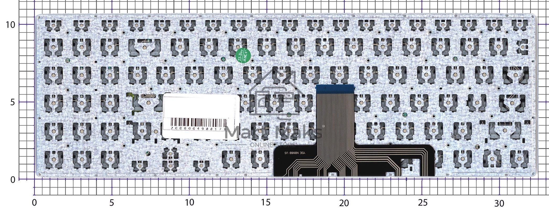 Клавиатура для ноутбука Asus S533F серебристая