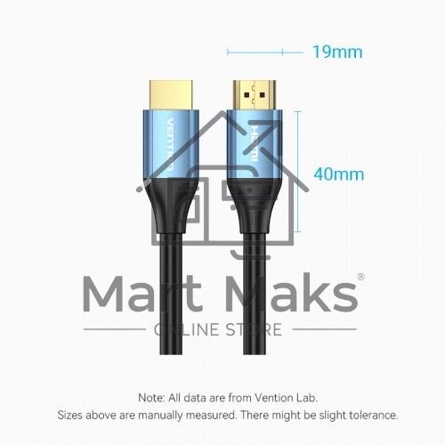 Кабель Vention HDMI High speed v2.0 with Ethernet 19M/19M - 15м