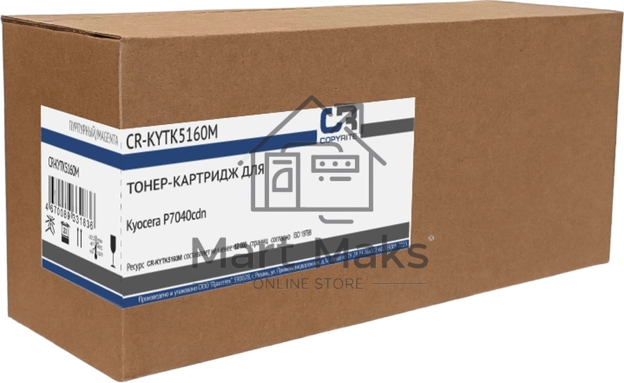 Картридж лазерный CopyRite CR-KYTK5160M TK-5160M пурпурный (12000стр.) для Kyocera P7040cdn