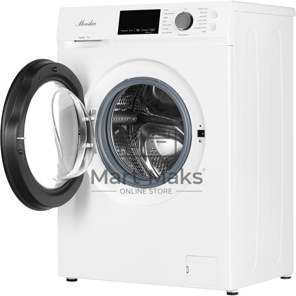 Стиральная машина Monsher MWM 450 Blanc белая, загрузка фронтальная 7кг, 1200 об/мин., класс: A+++