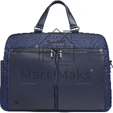 Деловая сумка Piquadro Orion CA6624S136/BLU с отделением для ноутбука синий ткань/натур.кожа