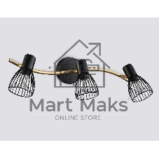 Светильник Ambrella light TR8661/3 BK/GD черный/золото E14/3 max 60W 550*100*170