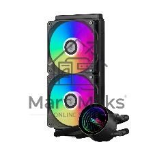 Система жидкостного охлаждения PCCOOLER DA240 V2, 240 мм, 2x120 мм, ARGB, 270 Вт