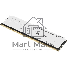 Оперативная память Kingston Fury Beast, DDR5, 16Gb (1x16GB), 5600MHz, CL40, DIMM, радиатор, белый