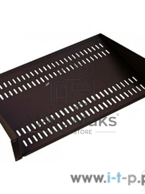 Полка перфорированная консольная 2U, глубина 300 мм, черный (МС-30-9005)