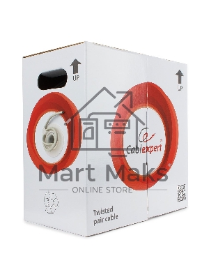 Кабель Cablexpert, UTP5e, 4 пары, 0.48 мм, CCA, однож., 305 м, серый