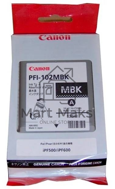 Картридж струйный Canon PFI-102MBk (0894B001) матовый черный, 130 мл., для iPF500/600/700