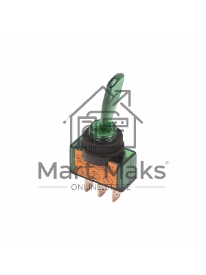 Тумблер 12V 20А (3c) ON-OFF однополюсныйс зеленой подсветкойRexant