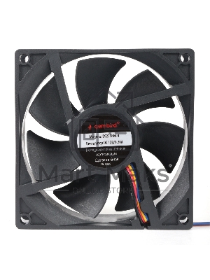 Вентилятор для корпуса Gembird 18656 черный, 92 мм, 2500 об/мин, 30 дБ, 4 pin