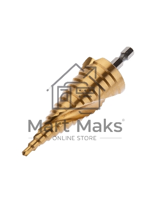 Сверло по металлу ступенчатое ТИТАН 4,0-32,0 мм 102 mm 65 HRC Р6М5 TiN Kranz