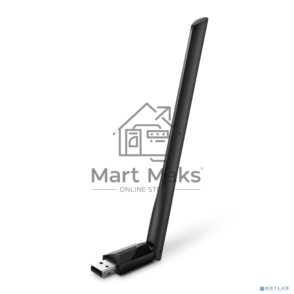 Беспроводный двухдиапазонный USB2.0 адаптер TP-Link Archer T2U Plus, 433Мбит/с + 200Мбит/с