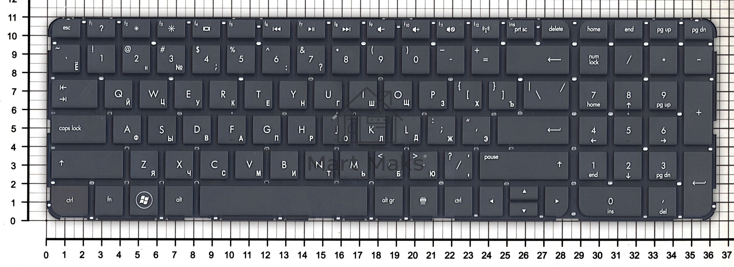 Клавиатура для ноутбука HP Pavilion DV7-7000 черная
