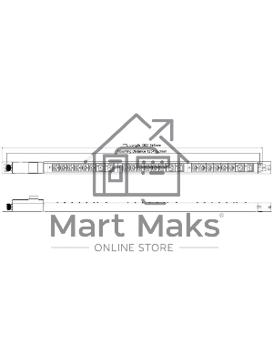 Блок распределения питания Powercom PDU-32AV24-18C3-6C9-3P верт.размещ. 18xC13 6xC19 3x32A IEC 60309 2м