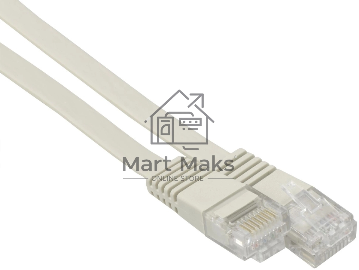 Патч-корд Buro BU-5E-FLAT-2M-G cat.5E molded 2м серый RJ-45 (m)-RJ-45 (m)