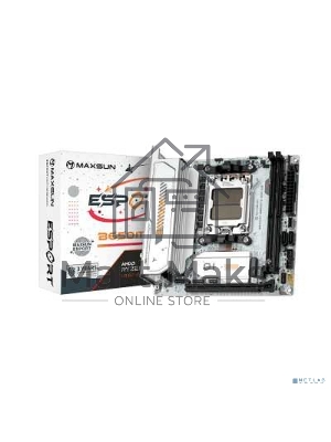 Материнская плата MAXSUN MS-eSport B650ITX WIFI ICE, AM5, AMD B650, 2xDDR5, 2xSATA, 2xM.2, 1xPCIe 5.0 x16, 1xHDMI 1.4, 1xDP, 1x2.5Gb LAN, Wi-Fi 6, Bluetooth 5.2, 2xUSB-A 5Gbps, 4xUSB-A 2.0, 3x3.5 мм, 7.1, Mini-ITX