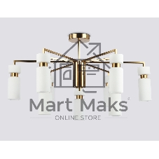 Люстра Ambrella light LH56128/9 BS/FR латунь/белый матовый E14*9 max 40W D765*440
