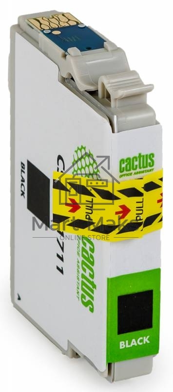 Картридж струйный Cactus CS-EPT1711 черный (14,6 мл) для Epson Expression Home XP-33/103/203/207/303/306/403/406
