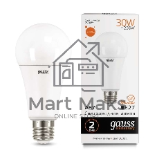 Лампа светодиодная LED Gauss Elementary A67 30Вт E27 3000К