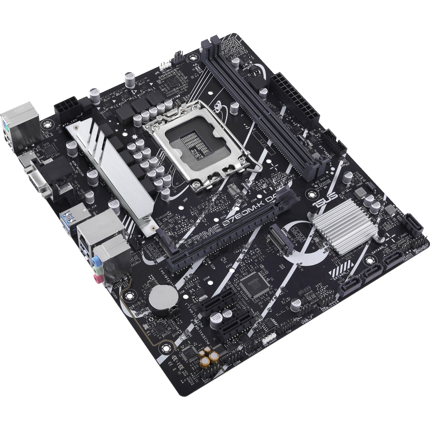 Материнская плата ASUS PRIME B760M-K D4, LGA 1700, Intel B760, 2xDDR4, 4xSATA, 2xM.2, 1xPCIe 4.0 x16, 2xPCIe x1, 1xHDMI, 1xVGA, 1x 2.5Gb LAN, 2xUSB-A 3.2 Gen 1, 2xUSB-A 2.0, 3x3.5 мм, 7.1, mATX