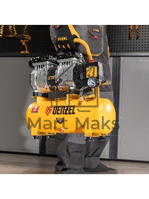 Компрессор DLS650/10 безмаслянный малошумный 650 Вт, 120 л/мин,ресивер 10 л Denzel