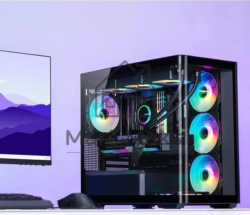 Корпус без блока питания Корпус JONSBO D300 Black MATX без БП, боковая панель из закаленного стекла, mini-ITX, micro-ATX, черный