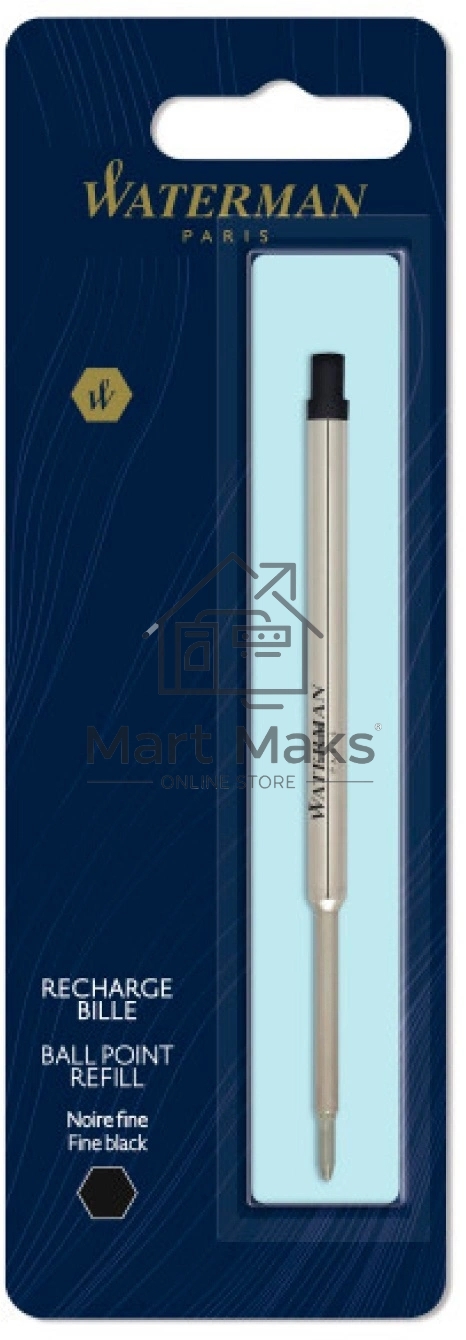 Стержень шариковый Waterman Standard Maxima (CW1964017) F 0.8мм, черные чернила, блистер