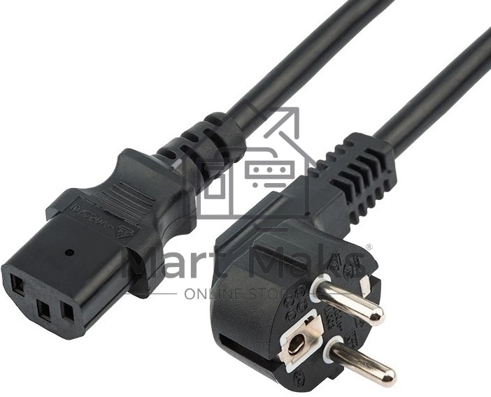 Шнур сетевой Rexant СЕЕ 7/7 (Schuko) – IEC 320 C13 3x1,0мм², длина 0,6м