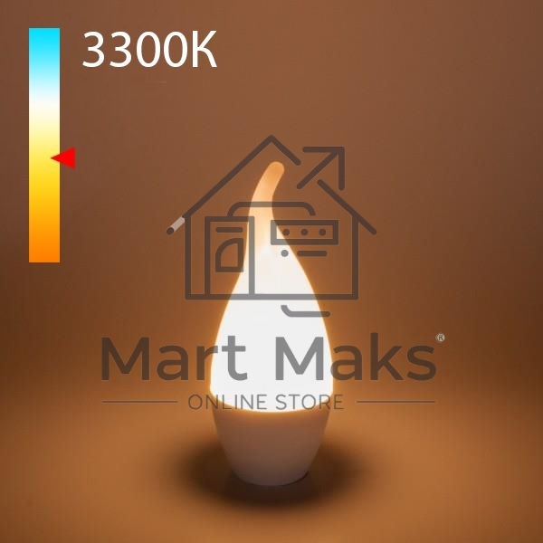 BLE1431/ Светодиодная лампа Свеча на ветру СDW LED D 8W 3300K E14