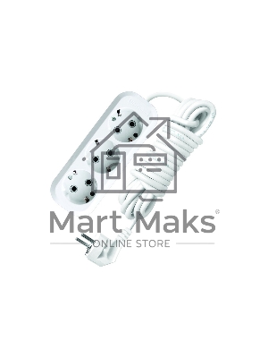 Удлинитель 3х5м с заземл. 16А IP20 Е-303 АБС-пл. ПВС 3х1 UNIVersal 9631978