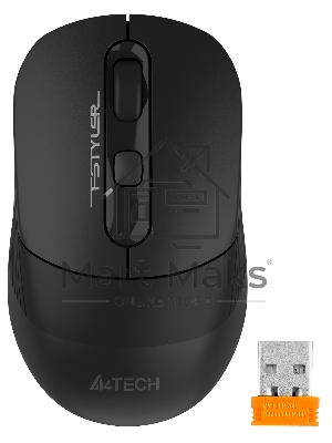 Мышь беспроводная A4Tech Fstyler FB10C черный, 2000 dpi, радиоканал, Bluetooth, USB, кнопки - 4