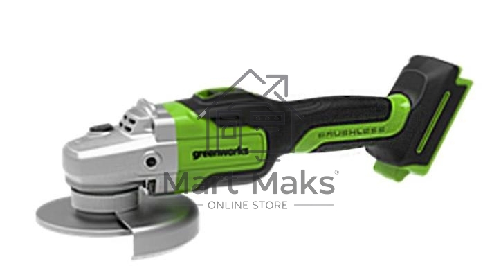 Угловая шлифовальная машина Greenworks 24В, аккумуляторная Greenworks (В комплекте с АКБ 2Ач. и ЗУ) 3200207UA