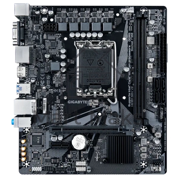 Материнская плата Gigabyte H610M S2H V2, LGA 1700, Intel H610, 2xDDR5, 4xSATA, 1xM.2, 1xPCIe 4.0 x16, 1xPCIe x1, 1xHDMI, 2xDP, 1xD-Sub, 1x 1Gb LAN, 2xUSB-A 3.2 Gen 1, 4xUSB-A 2.0, 3x 3.5 мм, 7.1, mATX