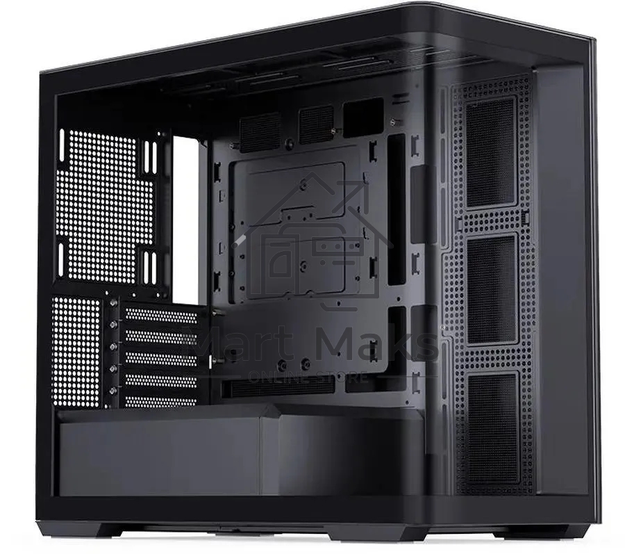 Корпус без блока питания Корпус JONSBO D300 Black MATX без БП, боковая панель из закаленного стекла, mini-ITX, micro-ATX, черный