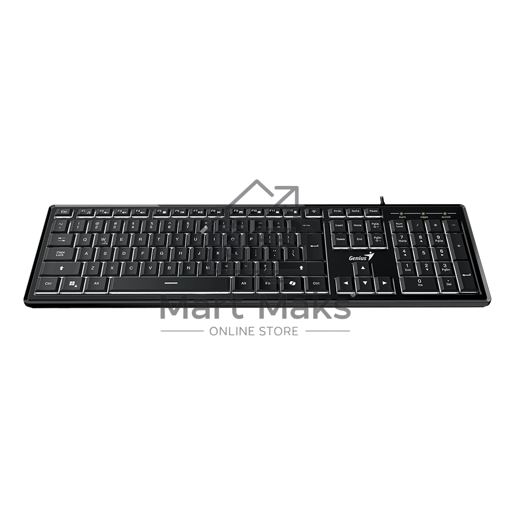 Клавиатура Genius SlimStar 820, черный, проводная, USB, 104 клавиши 31310055402