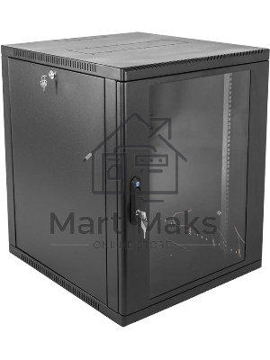 Шкаф ЦМО телекоммуникационный настенный сварной 15U (600 500) съемные стенки, дверь стекло, черный