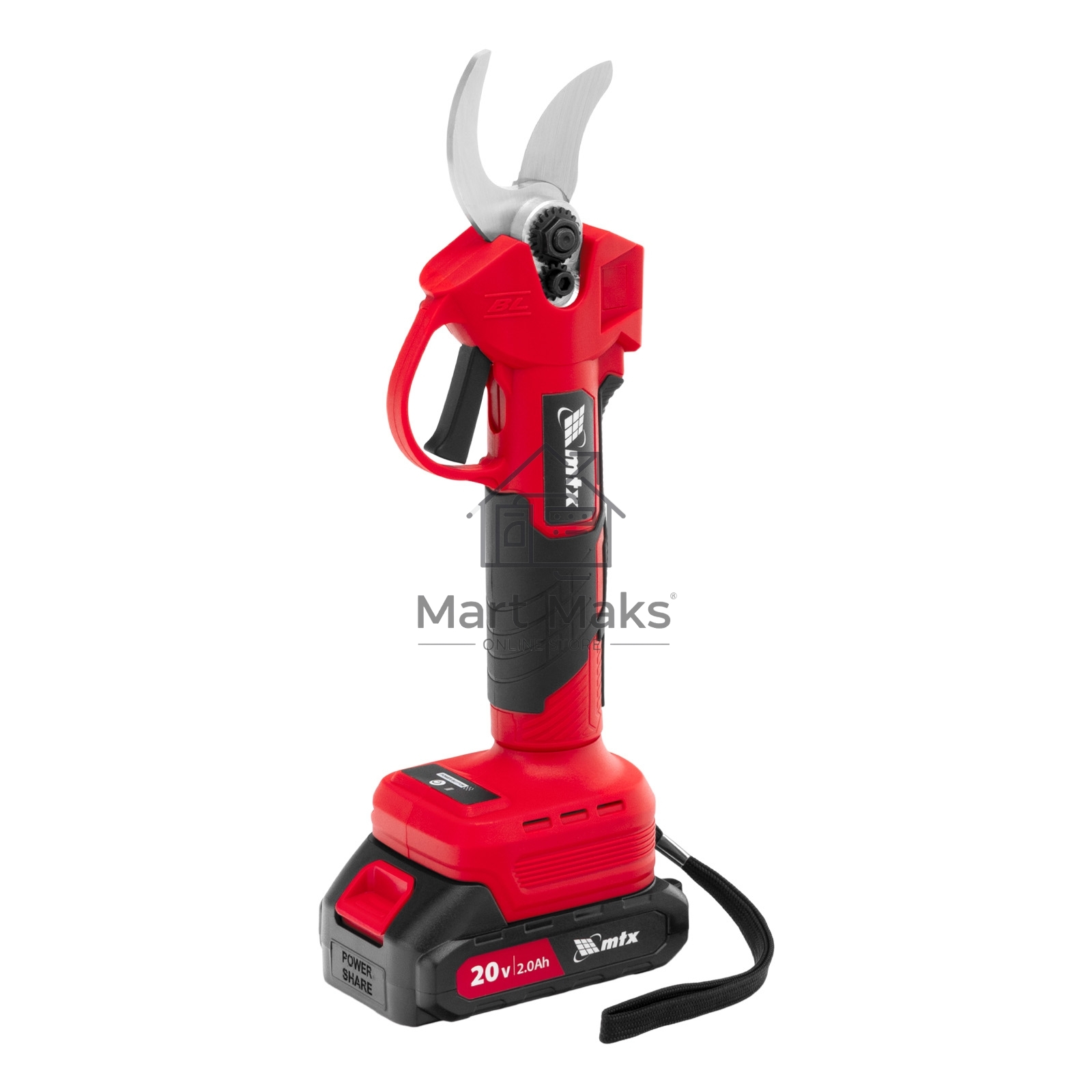 Секатор аккумуляторный, бесщет., BP-25, Li-Ion, 20 В  MTX