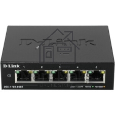 Коммутатор D-Link DGS-1100-05V2/A1A, 5×1 Гбит/с, настраиваемый