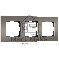 Рамка на 3 поста Slab (бронза софт) W0032963