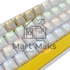 Клавиатура Redragon Fizz Pro механическая белый USB беспроводная BT/Radio for gamer для ноутбука LED (72598) кабель 1.8м