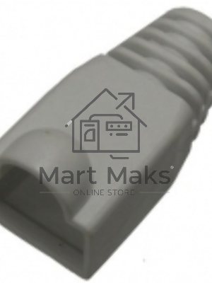 Защитные колпачки для кабеля 6,0мм cat.5, на соединение коннектора с кабелем, серый, 100 шт. в пчк