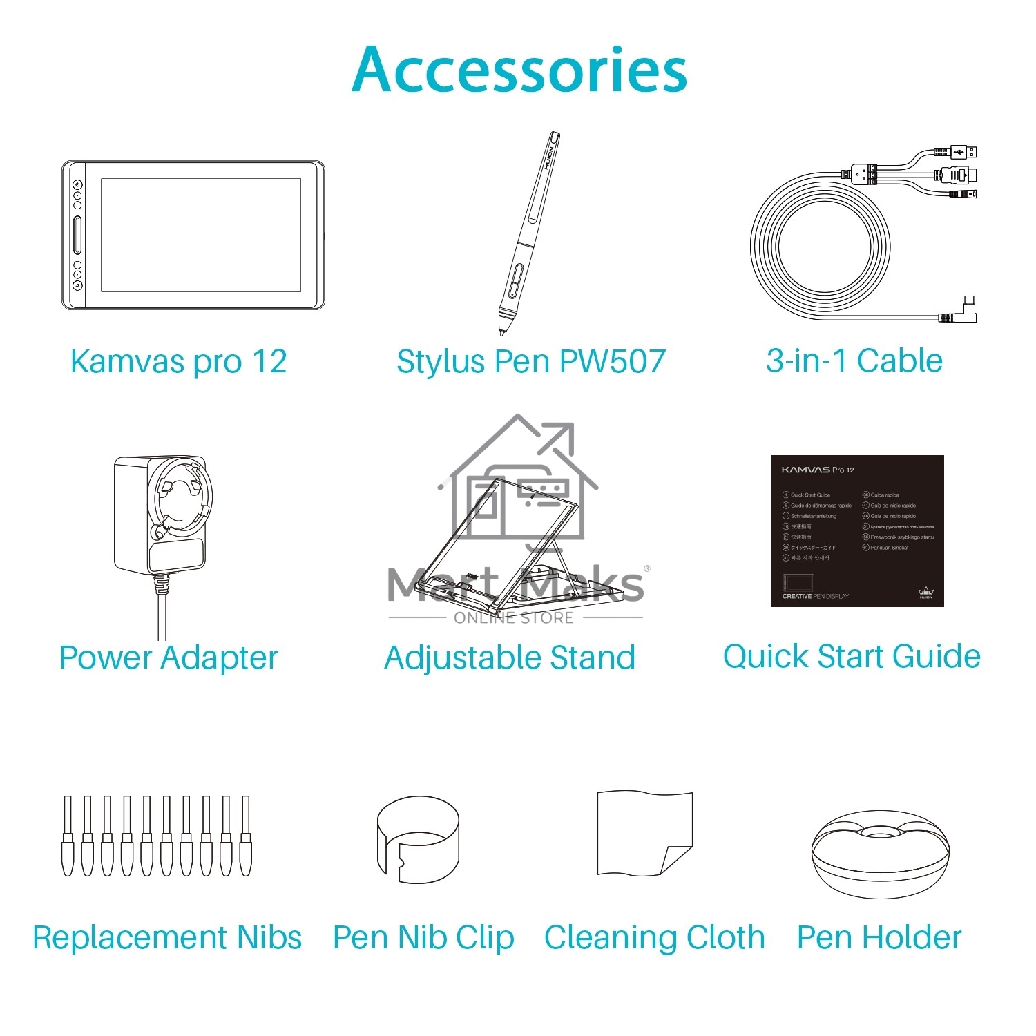 Интерактивный дисплей Сенсорный монитор Huion KAMVAS Pro 12