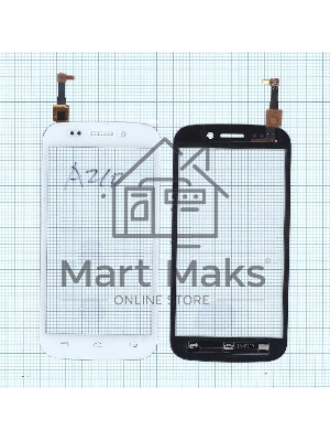 Сенсорное стекло (тачскрин) для Micromax A210 Canvas 4 белое