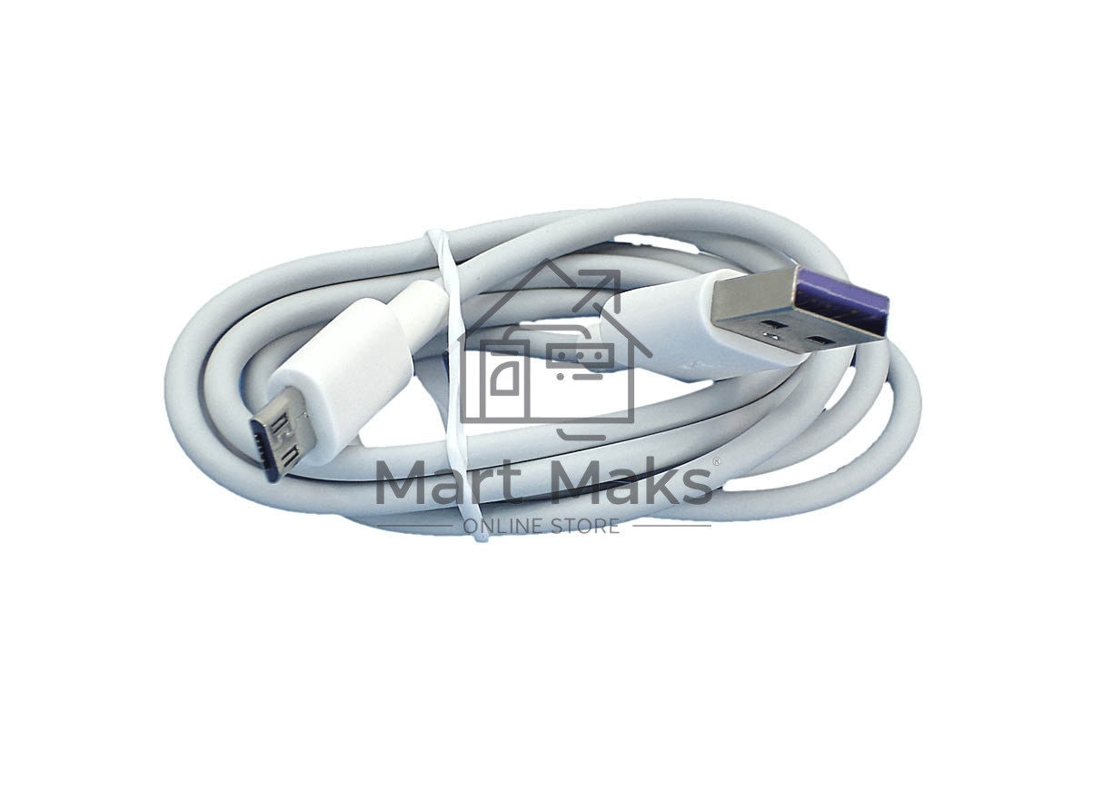 Кабель для зарядки USB - Micro USB, 1m. белый