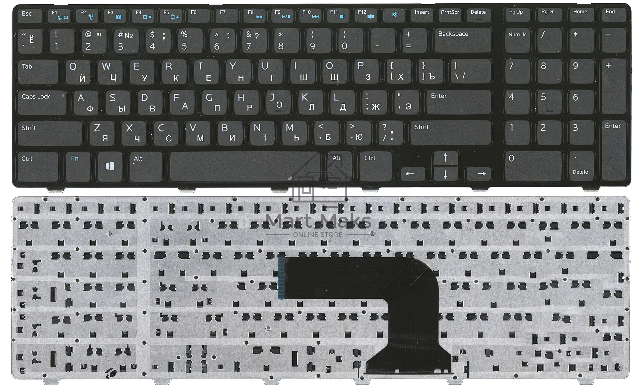 Клавиатура для ноутбука Dell Inspiron 3721 5721 5737 черная