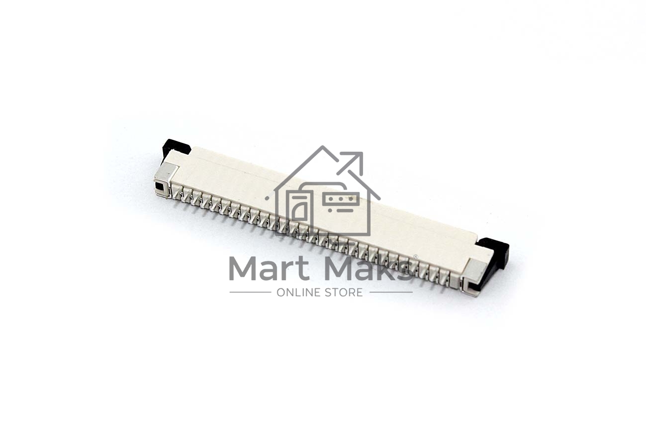Разъем FPC Half Coverage Bottom Contact 1.0K-BX-28PWB 28 pin высота 2мм шаг 1мм